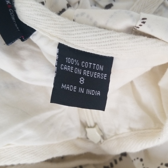 RELISTED Cream and brown full skirt - Picture 3 of 3